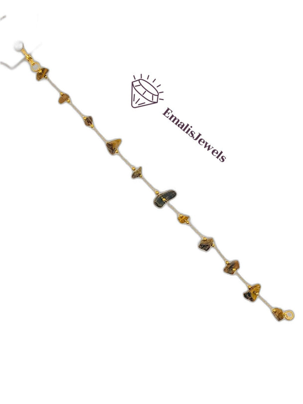 Handmade Stone Bracelets with Stainless Steel Gold overlay Chain - PremiumBrandGoods