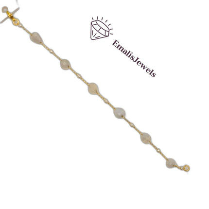 Handmade Stone Bracelets with Stainless Steel Gold overlay Chain - PremiumBrandGoods