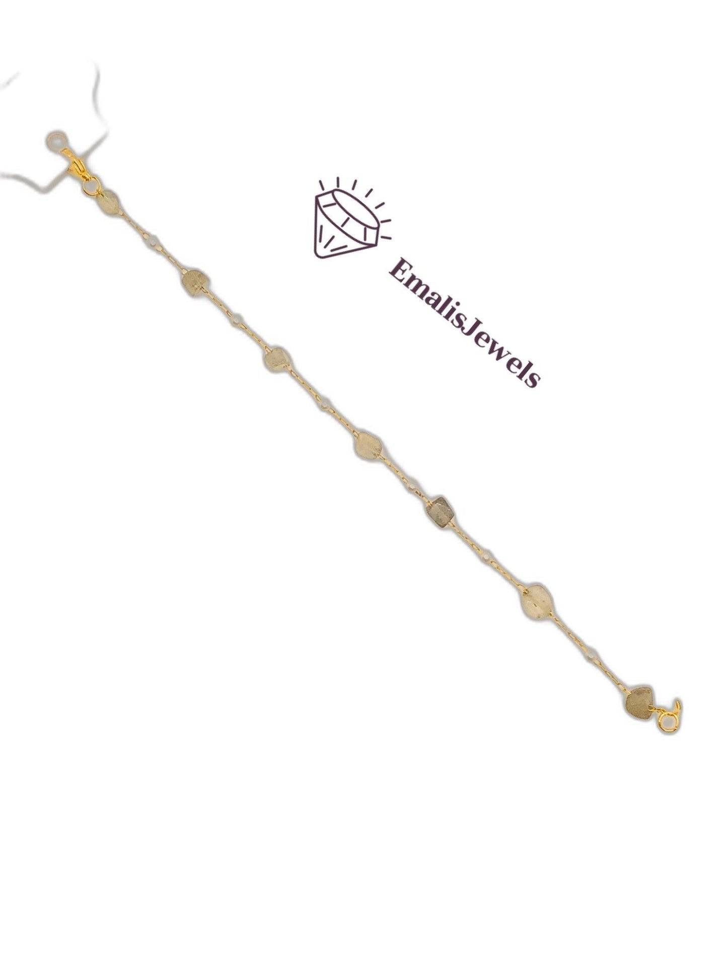Handmade Stone Bracelets with Stainless Steel Gold overlay Chain - PremiumBrandGoods