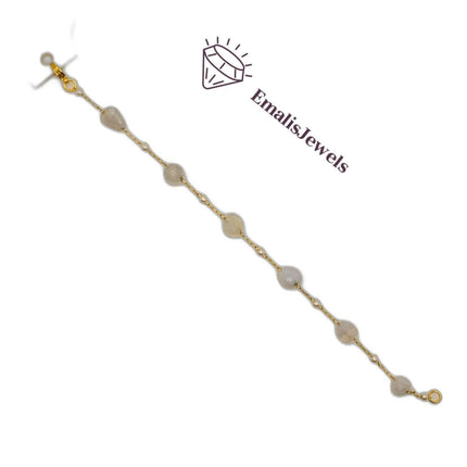 Handmade Stone Bracelets with Stainless Steel Gold overlay Chain - PremiumBrandGoods