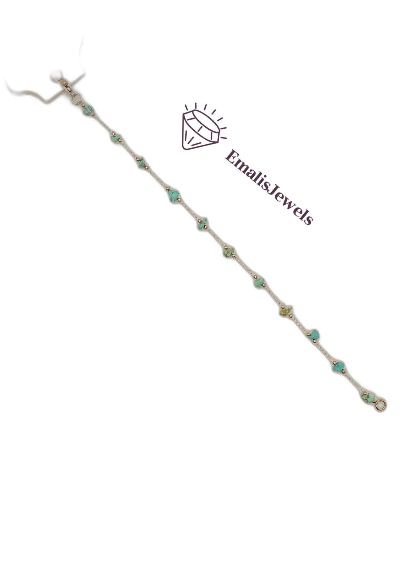 Handmade Stone Bracelets with Stainless Steel Gold overlay Chain - PremiumBrandGoods