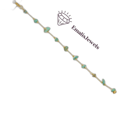 Handmade Stone Bracelets with Stainless Steel Gold overlay Chain - PremiumBrandGoods