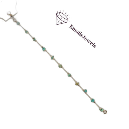Handmade Stone Bracelets with Stainless Steel Gold overlay Chain - PremiumBrandGoods