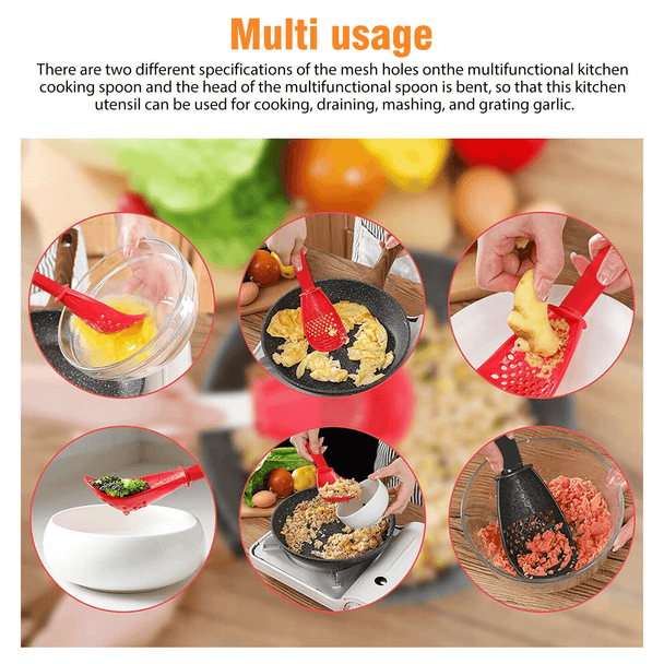 Heat Resistant Cooking Spoon Soup Colander Scoop Kitchen Multifunctional Utensil - PremiumBrandGoods