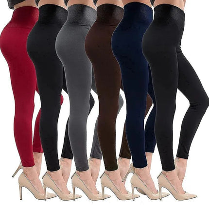 Hot! Women’s Extra Fleece Leggings High Waist Soft Stretchy Warm Leggings Regular (One Size) 220G Fleece - PremiumBrandGoods
