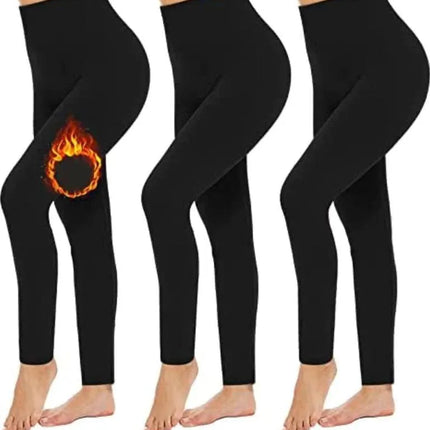 Hot! Women’s Extra Fleece Leggings High Waist Soft Stretchy Warm Leggings Regular (One Size) 220G Fleece - PremiumBrandGoods