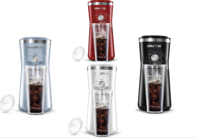 Iced Coffee Maker with Brew Control, Reusable Filter and free Tumbler by Gourmia - PremiumBrandGoods