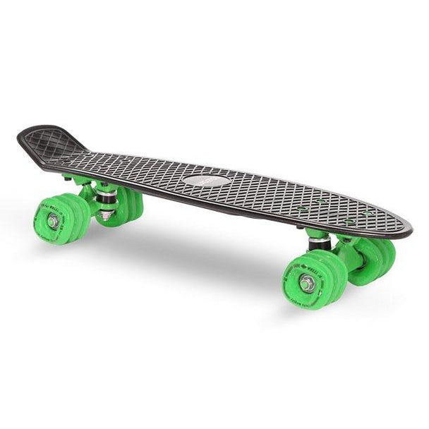 KaZAM Shark Wheel Skateboard, Black/Green - PremiumBrandGoods