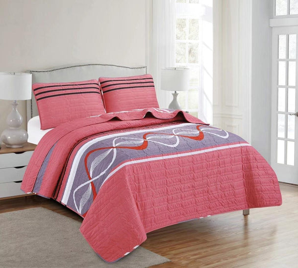 LiveWell 3 Piece Quilt Set (10 Styles) - PremiumBrandGoods