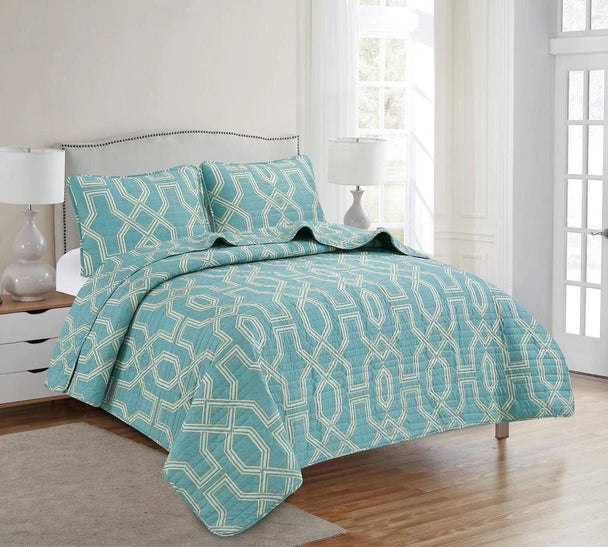 LiveWell 3 Piece Quilt Set (10 Styles) - PremiumBrandGoods