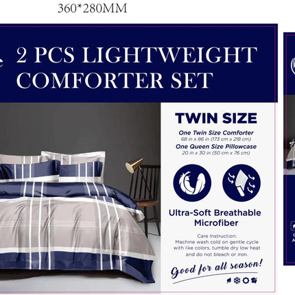 LiveWell Bedding 3 Piece Lightweight Comforter Set (6 Styles) - PremiumBrandGoods
