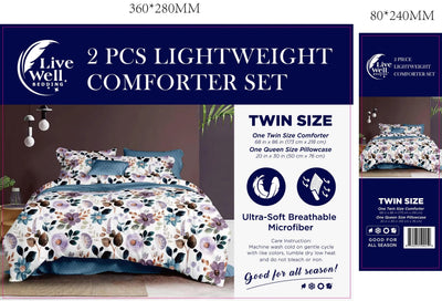 LiveWell Bedding 3 Piece Lightweight Comforter Set (6 Styles) - PremiumBrandGoods
