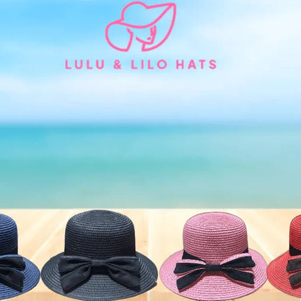 Lulu & Lilo Women's Sun hat with Bowtie Ribbon Collection - PremiumBrandGoods