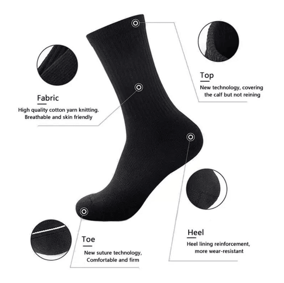Men's Athleisure Comfort Performance Crew Socks (9-11, 10-13) - PremiumBrandGoods