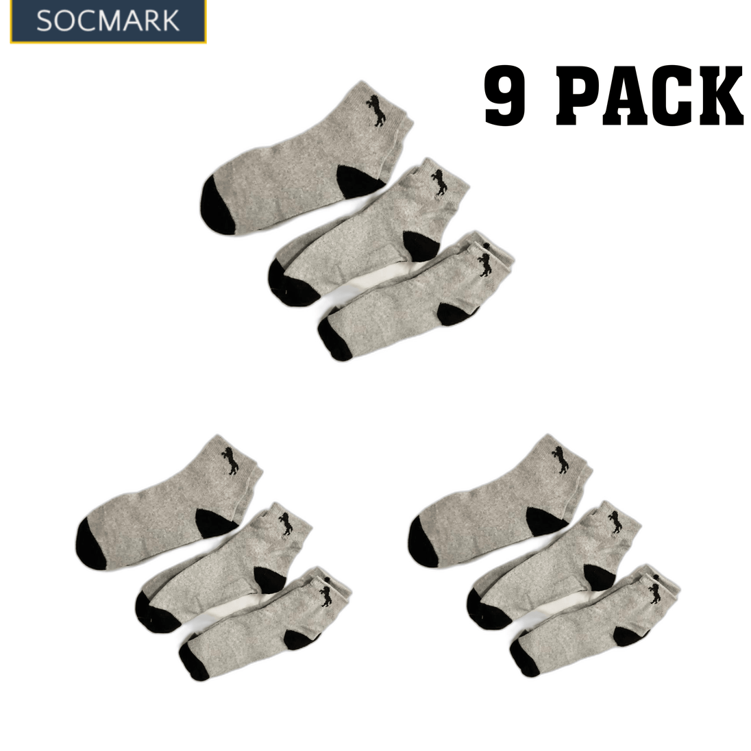 Men's Socks 9 Pairs Bundle (Sizes 9-13) - PremiumBrandGoods