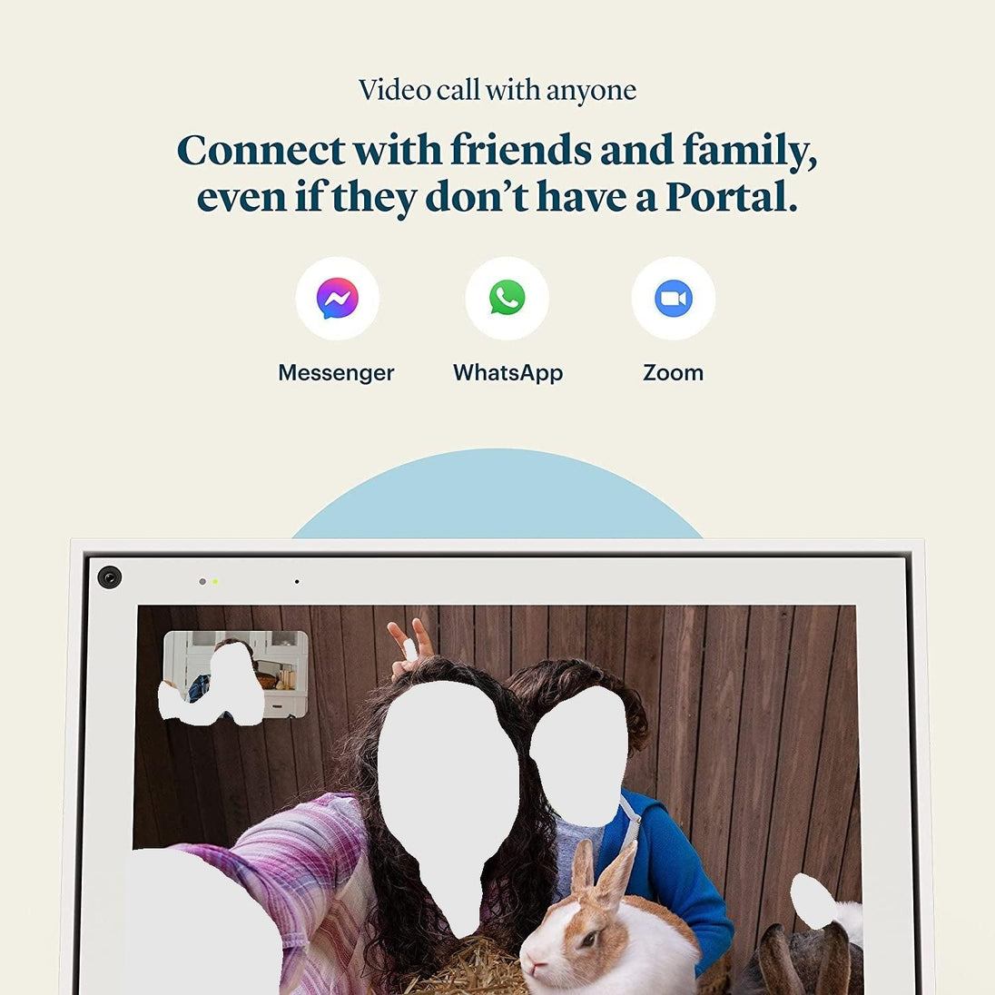 Meta Portal - Smart Video Calling for the Home with 10” Touch Screen Display - White Facebook - PremiumBrandGoods
