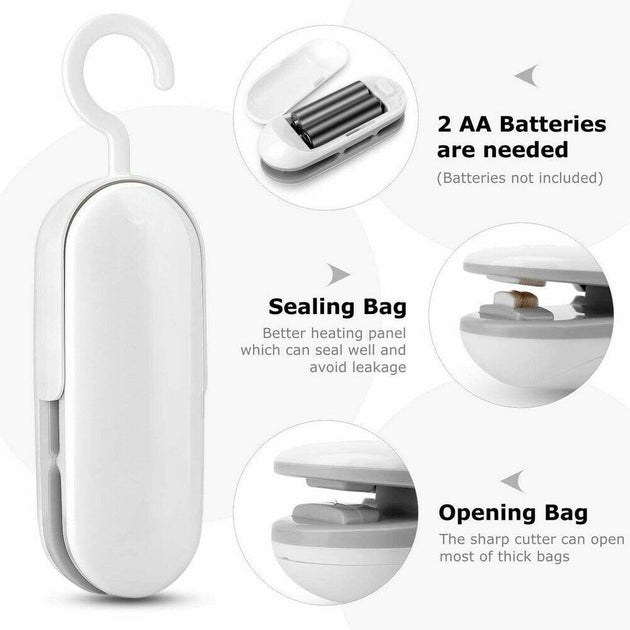 Mini Bag Sealer 2 in 1 Heat Sealer and Cutter Handheld Portable for Food Storage - PremiumBrandGoods