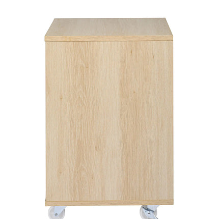 Moline wheel cabinet，1-Door Stand，Industrial Bedside Table - PremiumBrandGoods