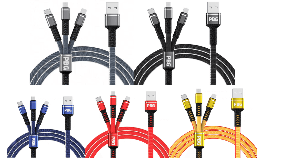 3 in 1 USB Charging Cable Mesh | Fast Charging Cable