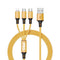 PBG 3-in-1 Fast Charging Cable - Nylon Braided, USB C/Micro USB/iPhone