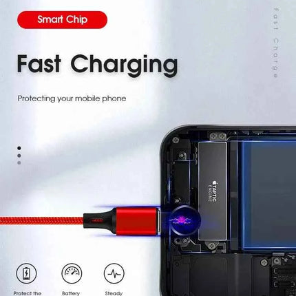 PBG 3-in-1 Fast Charging Cable - Nylon Braided, USB C/Micro USB/iPhone