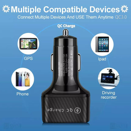 PBG 3 Port LED Voltage Wall Charger and 6 Port Car Charger White/White - PremiumBrandGoods