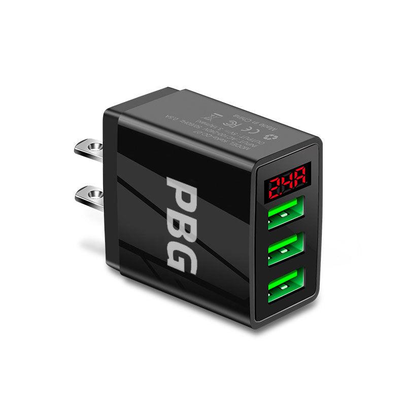PBG 3 Port Wall Charger with LED Voltage Display Charge 3 Devices at once! - PremiumBrandGoods