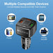 PBG 4 Port PD/USB Car Charger and 10FT Zebra Charger Compatible for Iphone Blue - PremiumBrandGoods
