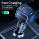 PBG 4 Port PD/USB Car Charger and 10FT Zebra Charger Compatible for Iphone Blue - PremiumBrandGoods
