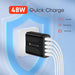 48W Quick Charge portable charger with wall plug