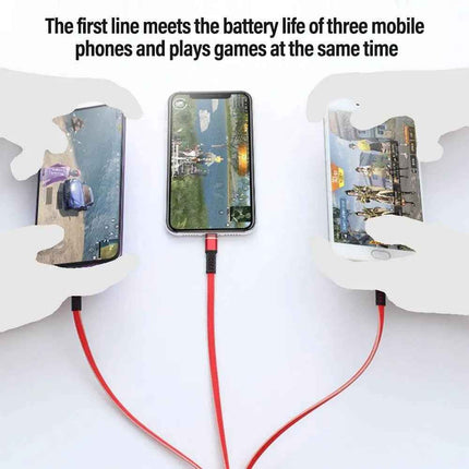 PBG LED 4 Port Car Charger Voltage Display and 3 in 1 Cable Bundle