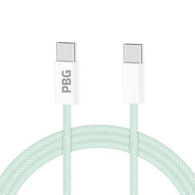 Light Green Blue USB C to USB C Fast Charging Cable for Android