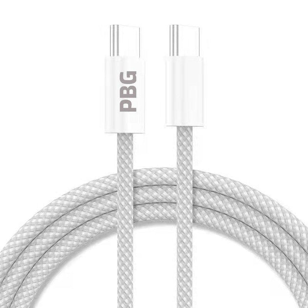 White Blue USB C to USB C Fast Charging Cable for Android | Portable cable