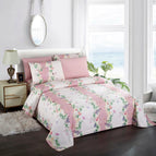 Pink with Stripes and Small Flowers / Twin