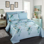 Light Blue with Flowers / Twin