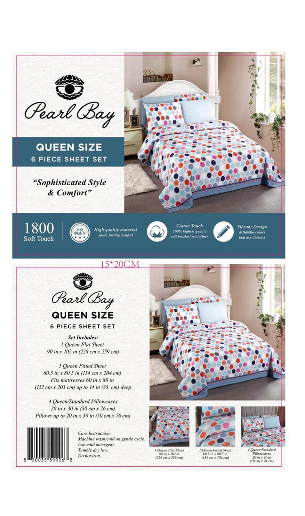 Pearl Bay 6 Piece Bed Sheet Set (12 Styles) - PremiumBrandGoods