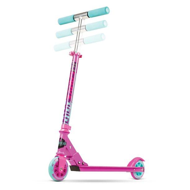 Purple Pink Teal - Folding Aluminum Kick Scooter - Suits Girls Ages 3+ Max Rider Weight 146 lbs - PremiumBrandGoods
