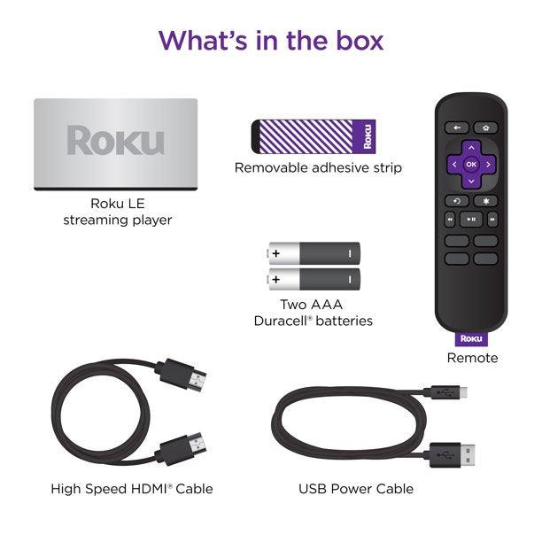 Roku LE HD Streaming Media Player with High Speed HDMI Cable and Simple Remote - PremiumBrandGoods