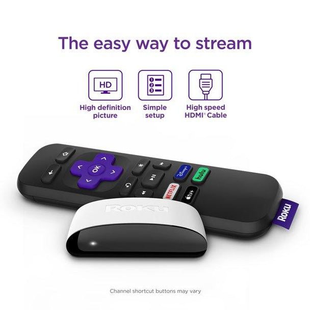 Roku LE HD Streaming Media Player with High Speed HDMI Cable and Simple Remote - PremiumBrandGoods