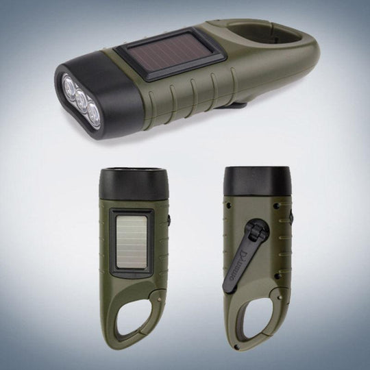 Solar hand-cranked flashlight - PremiumBrandGoods