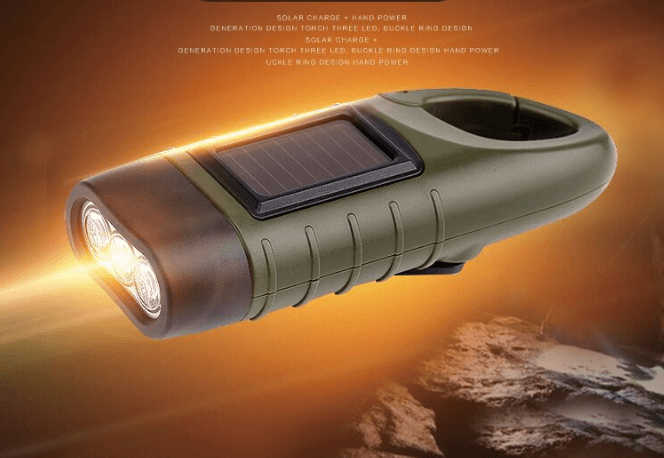 Solar hand-cranked flashlight - PremiumBrandGoods