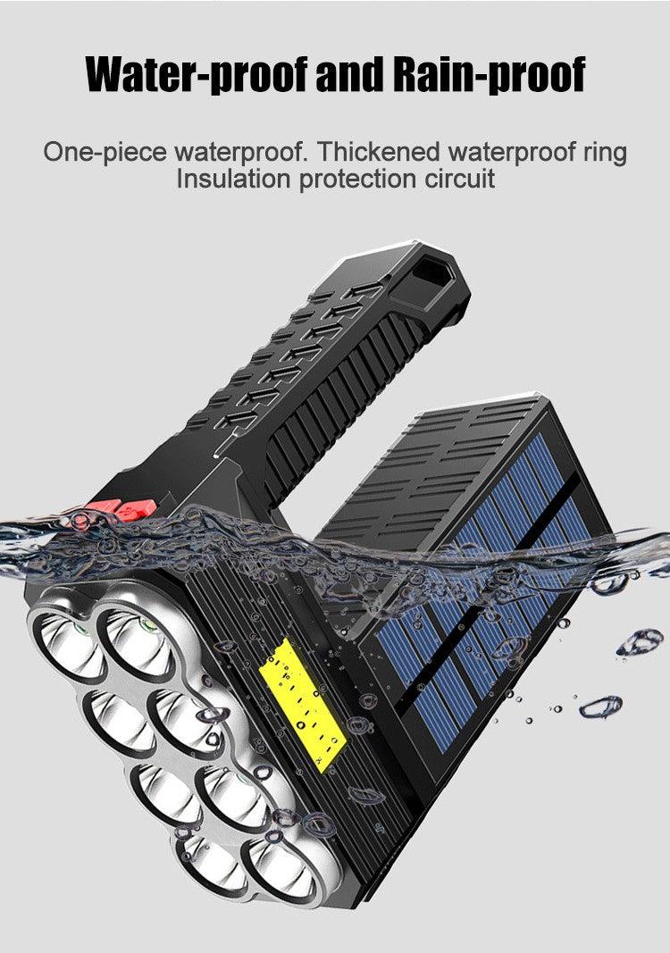 Solar Rechargeable Usb Flashlight Led - PremiumBrandGoods