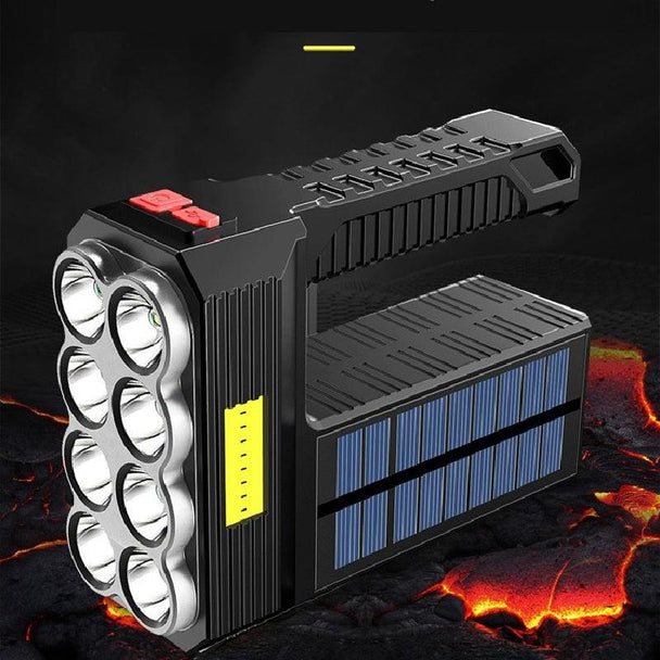 Solar Rechargeable Usb Flashlight Led - PremiumBrandGoods