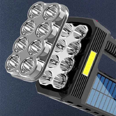 Solar Rechargeable Usb Flashlight Led