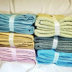 Specialty Ribbon Wrapped 24X48 Full Body Bath Towels Pack of 6
