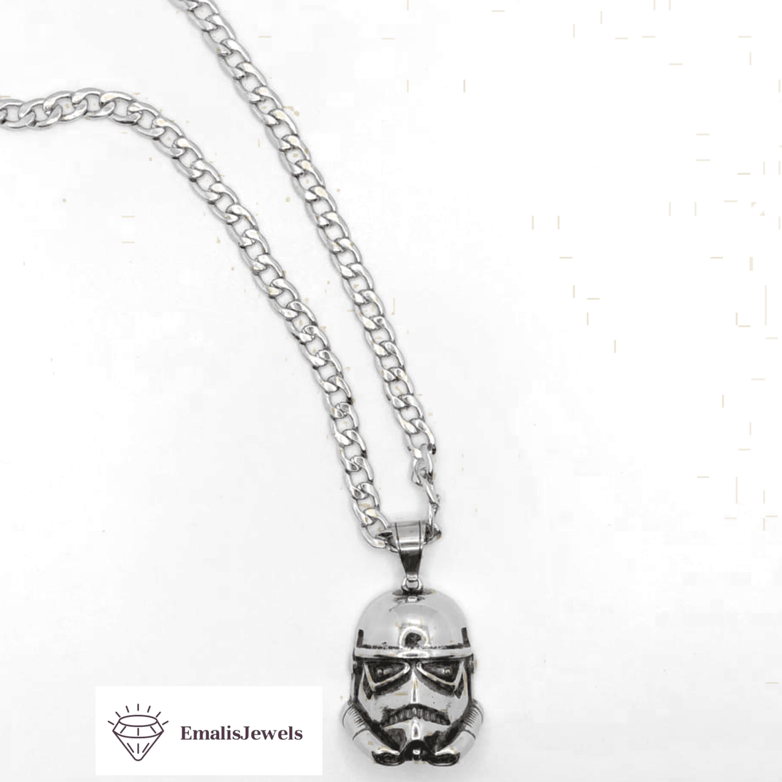 Stainless Steel Chain Necklace and Stainless Steel Vader Villian Pendant - PremiumBrandGoods