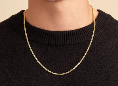 Stainless Steel Flat Snake Bone Chain Necklace (2 Colors , 2 Sizes) - PremiumBrandGoods