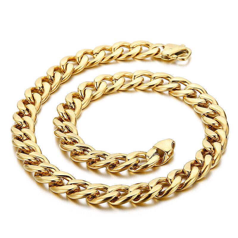 2-5m/Lot 1.2-3.0mm Stainless steel Gold Link Chain Bulk Necklace