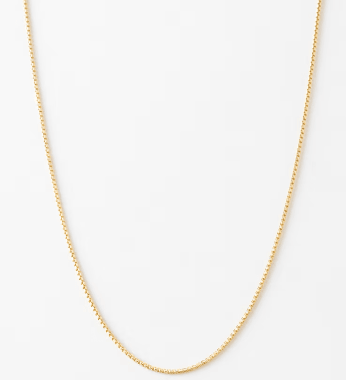 Stainless Steel Necklace Chains (Multiple Sizes & Styles) Round Box Chain Gold / 22 inch