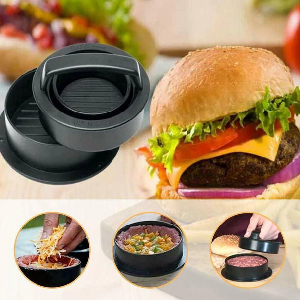 Stuffed Burger Press Kit Hamburger Patty Non Stick Molds Maker Tool Sliders BBQ